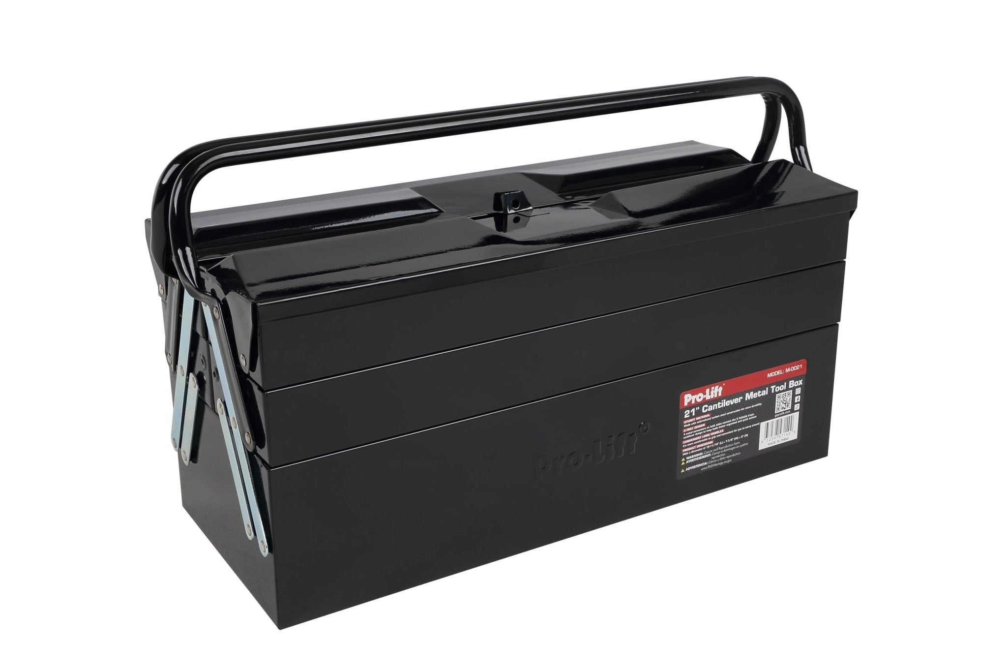 cantilever tackle box Pro-Lift Steel Tool Box – 21-inch 5-Tray Cantilever Metal Toolbox Port