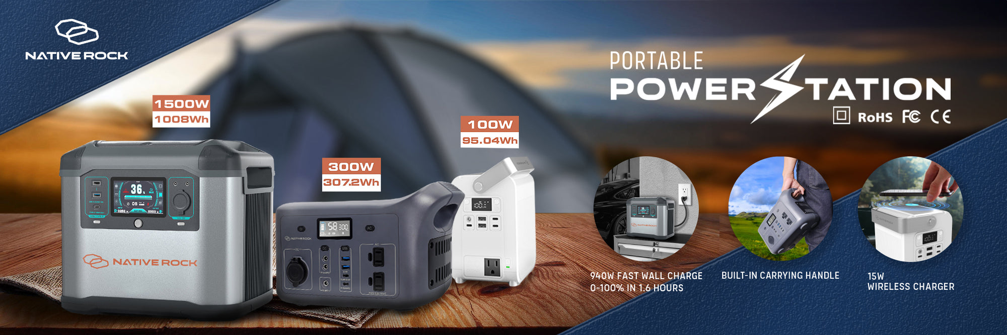 Native Rock portable power station charger