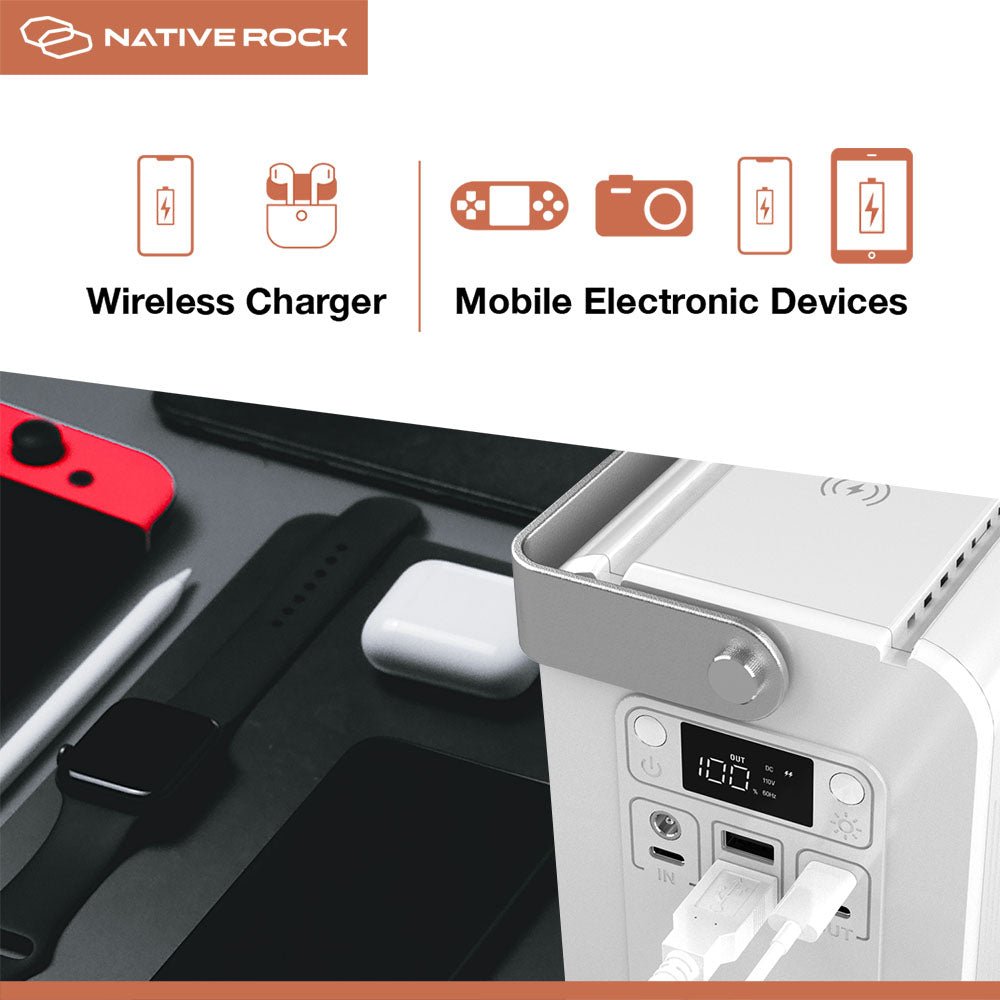 Native Rock 100W Portable Power Station & Wireless Charger - Pro - Lift