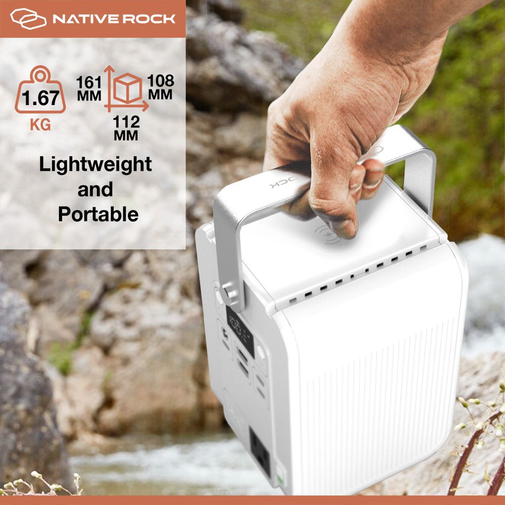 Native Rock 100W Portable Power Station & Wireless Charger - Pro - Lift