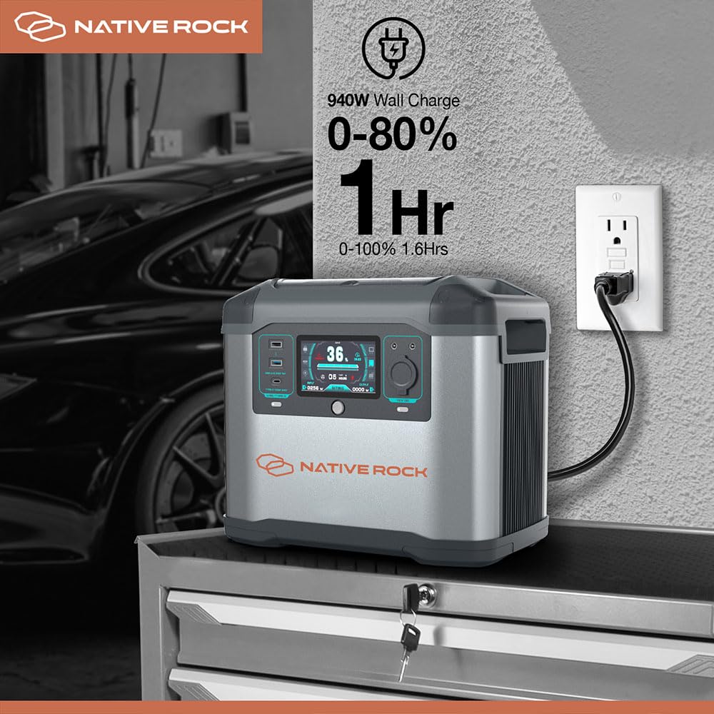 Native Rock 1500W Portable Power Station - Pro - Lift