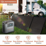 Native Rock 160W 20V Portable Solar Panel for Power Stations, Folding Solar Panel, High Efficiency Power Backup - Pro - Lift