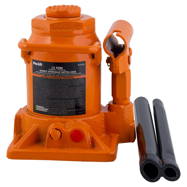 Pro-Lift 12 Ton Shorty Hydraulic Bottle Jack - Portable Car Jack 24000