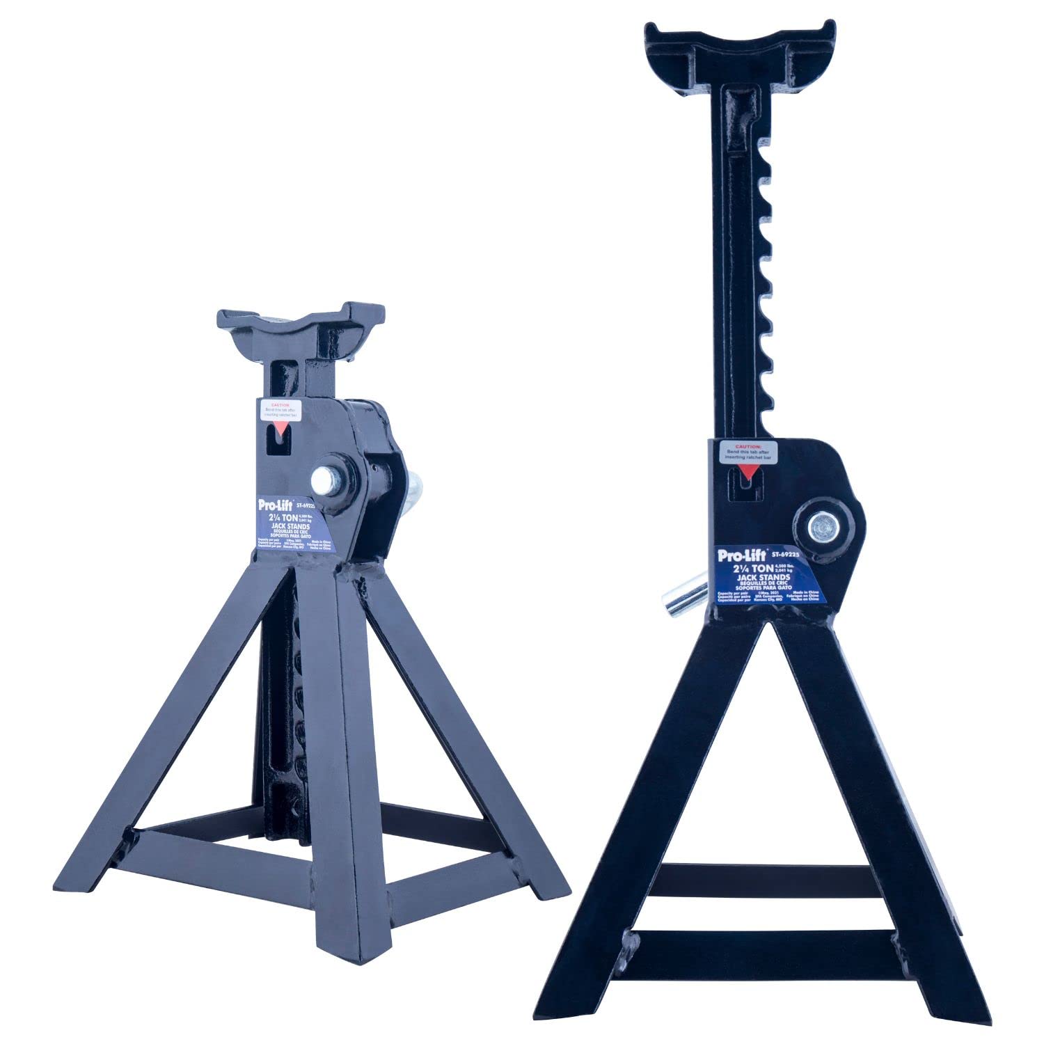 Pro - Lift 2 - 1/4 Ton Jack Stands - Sturdy Steel Construction for Auto, Truck, Farm and Shop Use - Pro - Lift