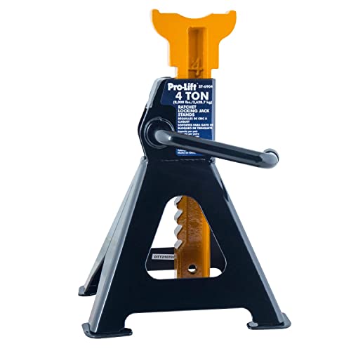 Pro - Lift 4 Ton Jack Stands - Sturdy Steel Construction for Auto, Truck, Farm and Shop Use, 1 Pair - Pro - Lift