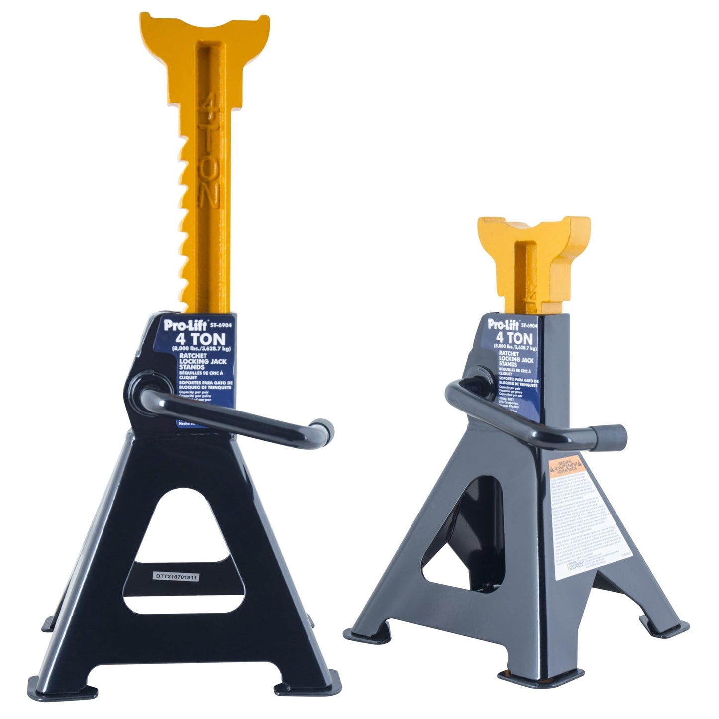 Pro - Lift 4 Ton Jack Stands - Sturdy Steel Construction for Auto, Truck, Farm and Shop Use, 1 Pair - Pro - Lift