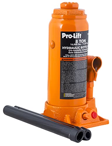 Pro - Lift 8 Ton Hydraulic Bottle Jack - Portable Car Jack 16000 Lbs Capacity with Pump Handle for Car Sedans SUV - Pro - Lift