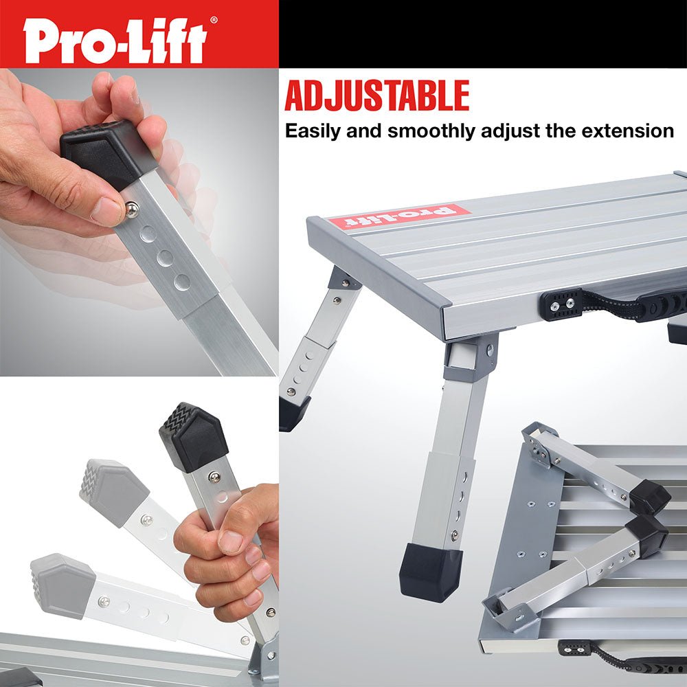 Pro - Lift Adjustable Height Folding Step Stool - Pro - Lift