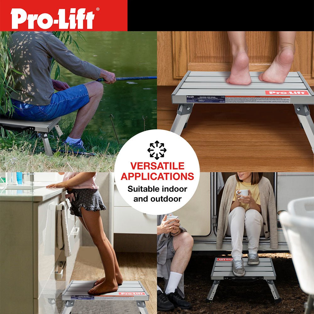 Pro - Lift Adjustable Height Folding Step Stool - Pro - Lift