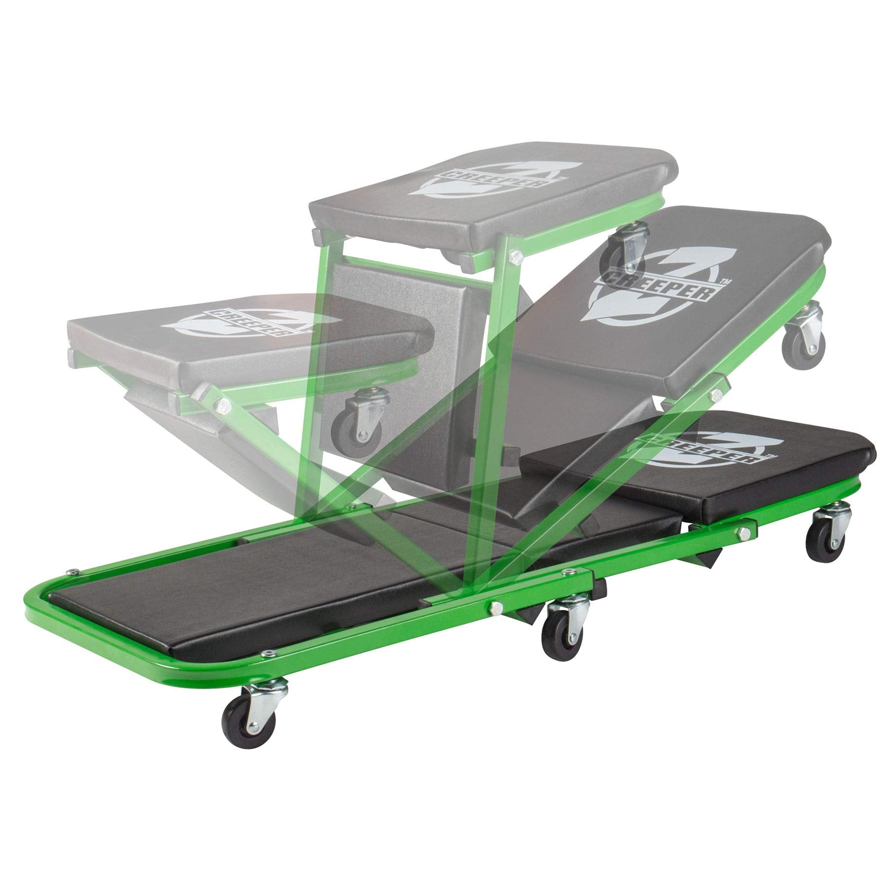 Pro - Lift C - 2036DG Black/Green 300 Lbs Mechanic Creeper - Pro - Lift