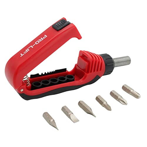 Pro - Lift Multibit Screwdriver with Stripper - 7 in 1 Cut - smart Magnetic Multitool Ratcheting Screw Driver Set - Made In Taiwan - Pro - Lift