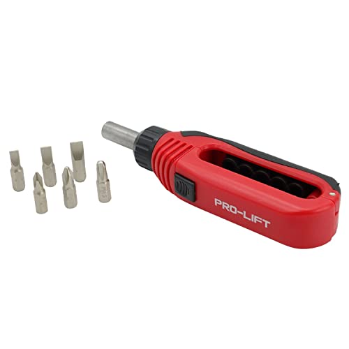 Pro - Lift Multibit Screwdriver with Stripper - 7 in 1 Cut - smart Magnetic Multitool Ratcheting Screw Driver Set - Made In Taiwan - Pro - Lift