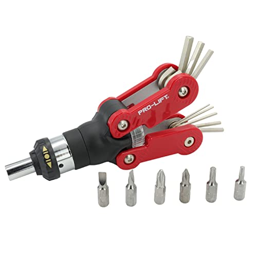 Pro - Lift Multifunctional Ratchet Screwdriver Set - 15 in 1 Magnetic Multibit Screwdriver Combination Tool Set - Made In Taiwan - Ideal for DIYers - Pro - Lift