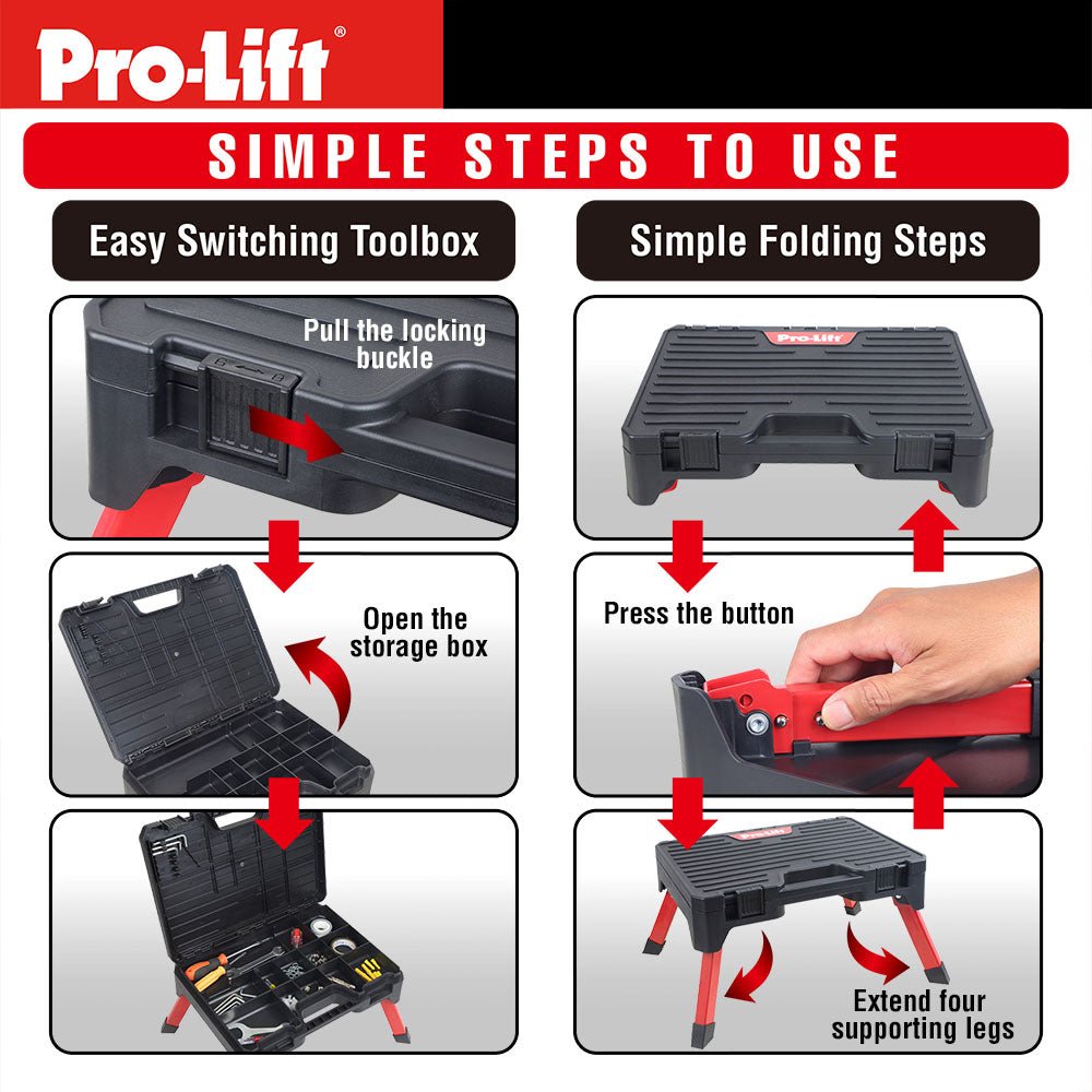 Pro - Lift Portable Storage Step Stool - Pro - Lift