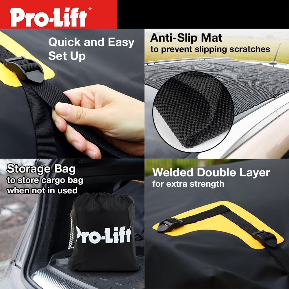 Pro - Lift Rooftop Cargo Carrier Waterproof – 21 Cubic Feet - Pro - Lift