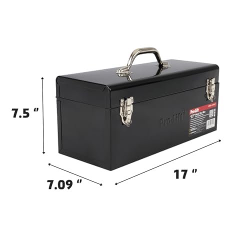 Pro - Lift Steel Tool Box – 17 - inch Metal Toolbox Portable with Handle - Pro - Lift