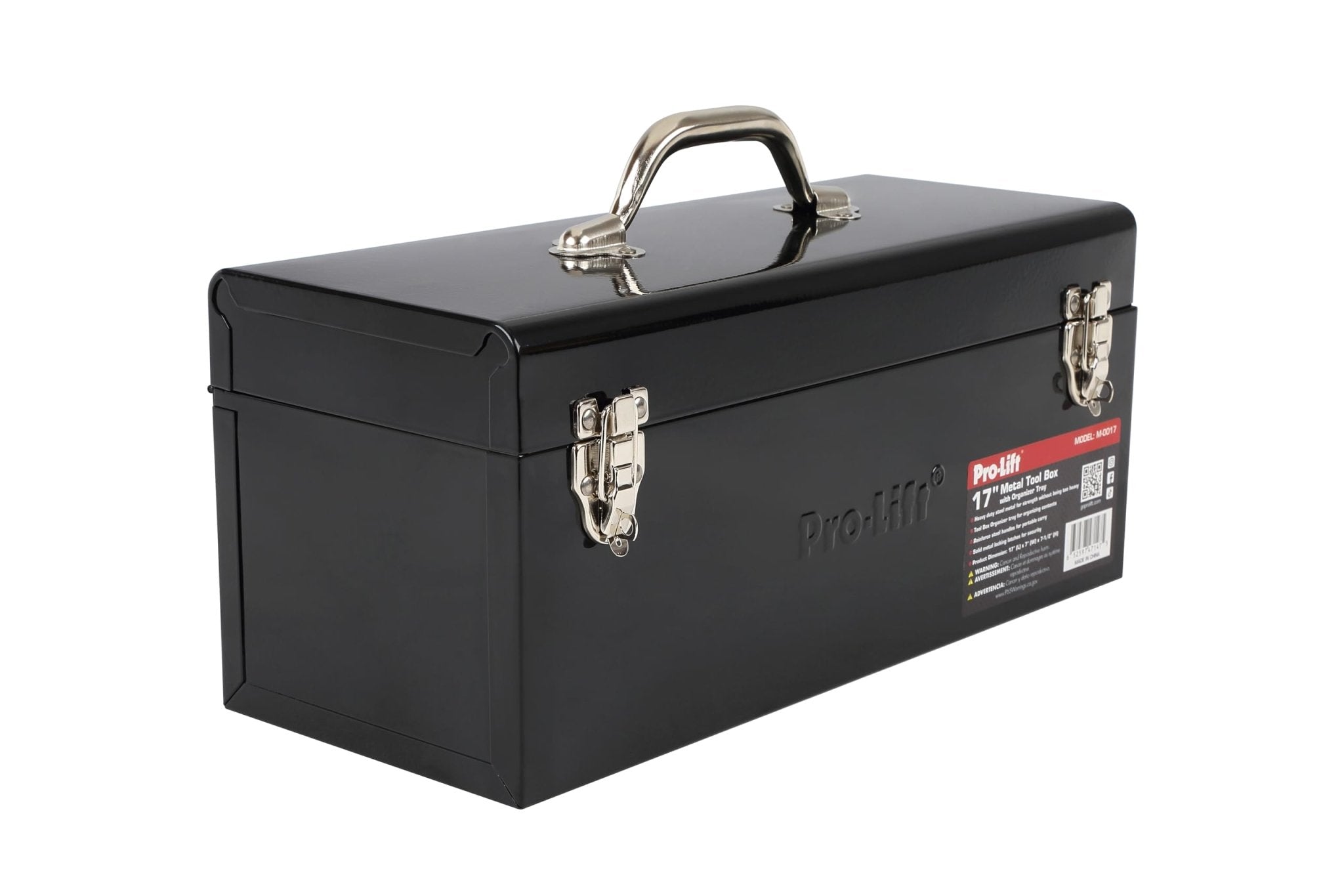 Pro - Lift Steel Tool Box – 17 - inch Metal Toolbox Portable with Handle - Pro - Lift