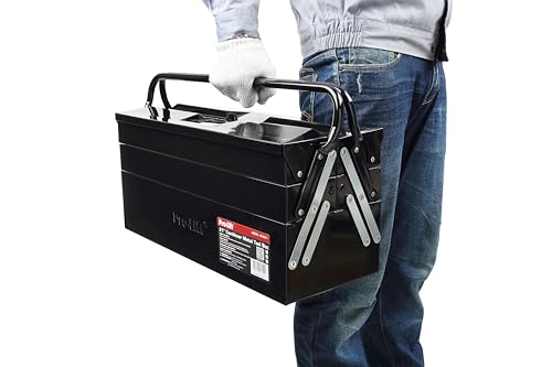 Pro - Lift Steel Tool Box – 21 - inch 5 - Tray Cantilever Metal Toolbox Portable with Handle - Pro - Lift