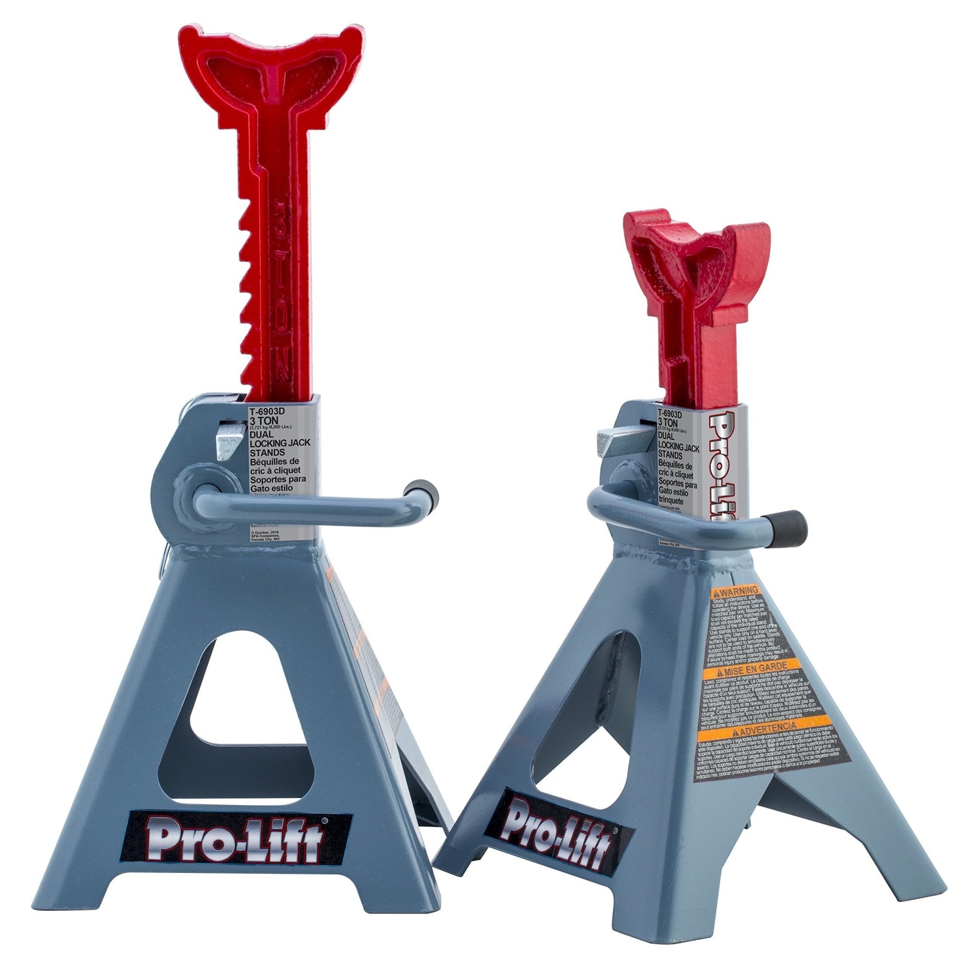 Pro - LifT T - 6903D Double Pin Jack Stands - 3 Ton - Pro - Lift