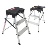 Pro - Lift Three Step Ladder with Storage - Pro - Lift