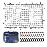 Pro Lift Truck Bed Net – 4' x 6' Cargo Netting Stretches to 8' x 12' Square mesh Grid 4” x 4” - Pro - Lift