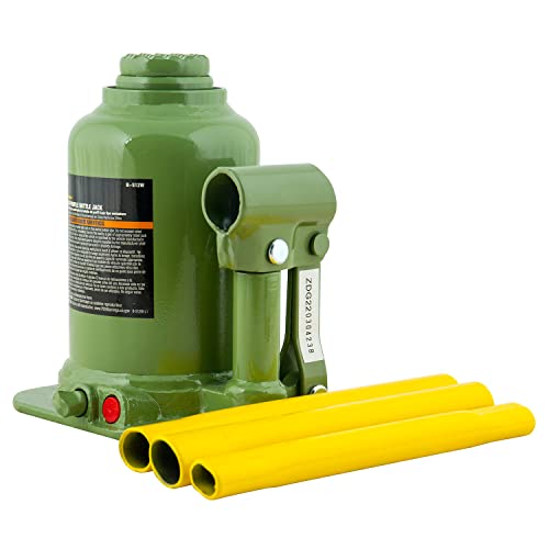 Pro - Lift Welded Bottle Jack 12 Ton - Low Profile (24,000 Lbs) Capacity Hydraulic Lifting with Side Pump Two - Piece Handle - Pro - Lift