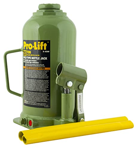 Pro - Lift Welded Bottle Jack 20 Ton - (40,000 Lbs) Capacity Hydraulic Lifting with Side Pump Two - Piece Handle - Pro - Lift