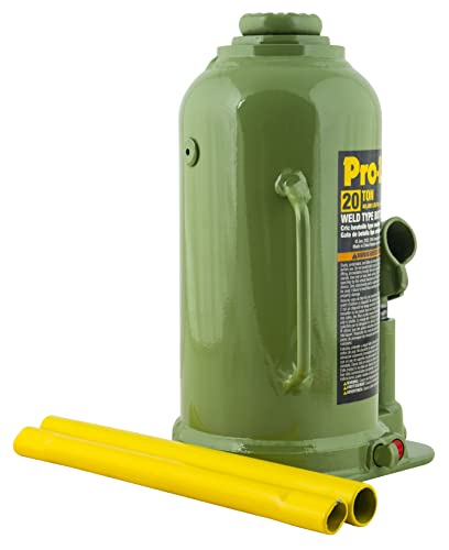 Pro - Lift Welded Bottle Jack 20 Ton - (40,000 Lbs) Capacity Hydraulic Lifting with Side Pump Two - Piece Handle - Pro - Lift