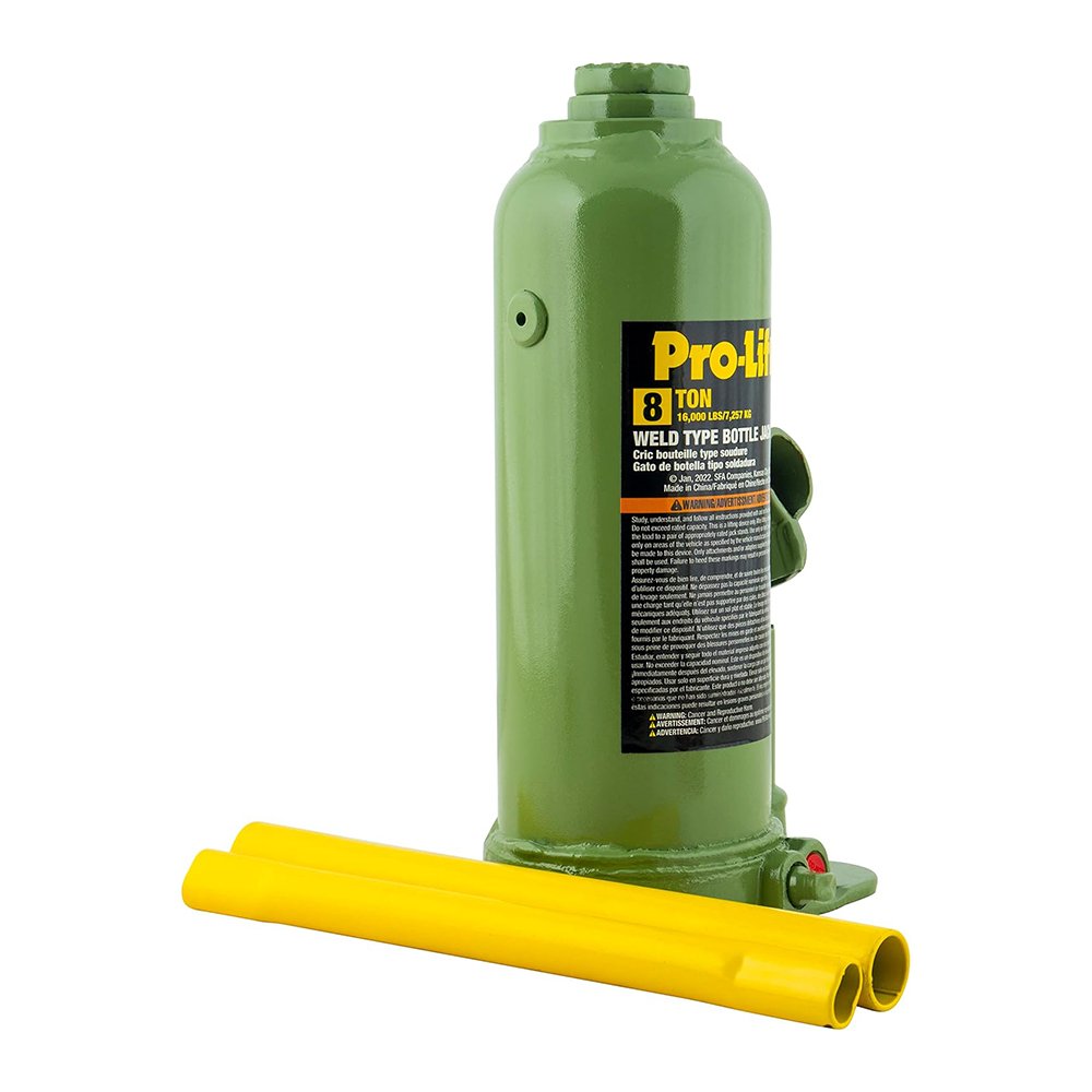 Pro - Lift Welded Bottle Jack 6 Ton - (12,000 Lbs) Capacity Hydraulic Lifting with Side Pump Two - Piece Handle - Pro - Lift