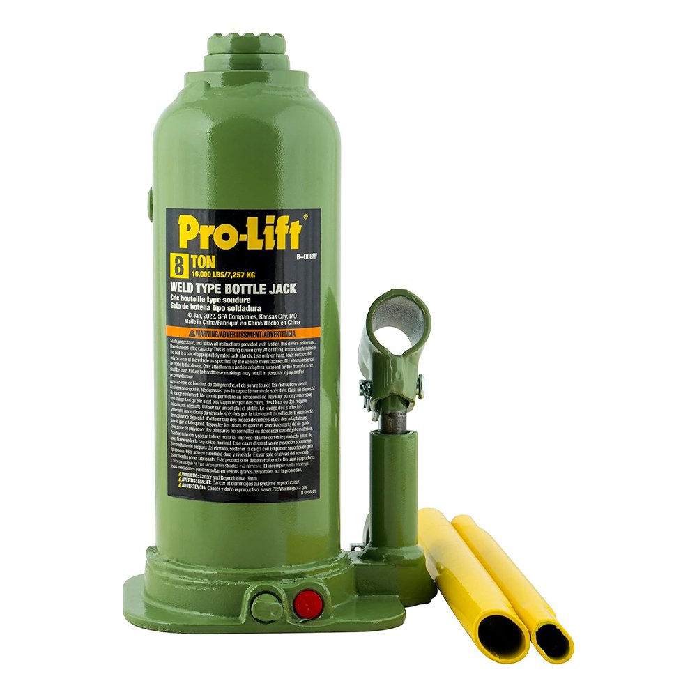 Pro - Lift Welded Bottle Jack 6 Ton - (12,000 Lbs) Capacity Hydraulic Lifting with Side Pump Two - Piece Handle - Pro - Lift