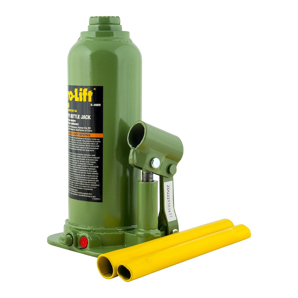 Pro - Lift Welded Bottle Jack 6 Ton - (12,000 Lbs) Capacity Hydraulic Lifting with Side Pump Two - Piece Handle - Pro - Lift