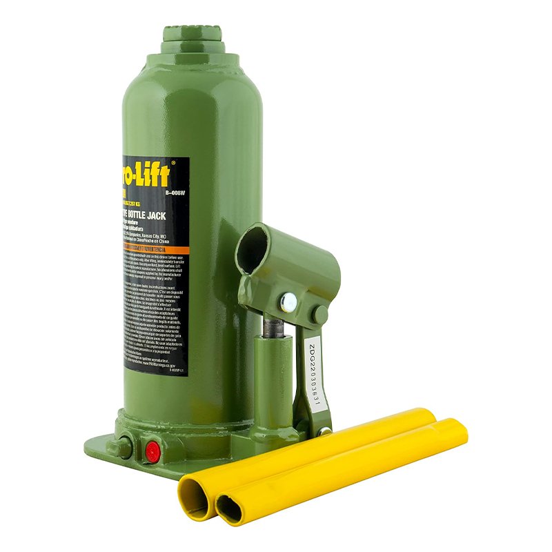 Pro - Lift Welded Bottle Jack 8 Ton - (16,000 Lbs) Capacity Hydraulic Lifting with Side Pump Two - Piece Handle - Pro - Lift