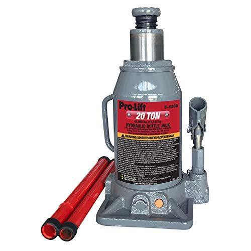 Grey Hydraulic Bottle Jack - 20 Ton Capacity - Pro-Lift