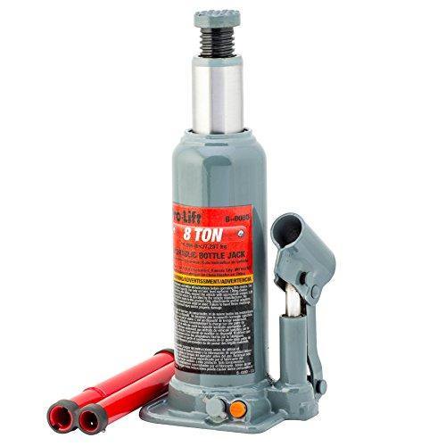 Grey Hydraulic Bottle Jack - 8 Ton Capacity - Pro-Lift