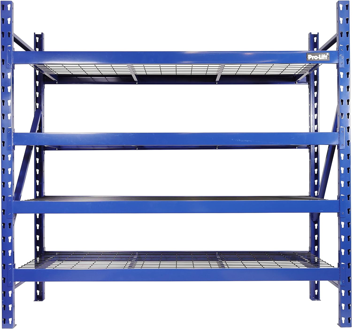 Pro-Lift Master Storage Shelves: Sturdy 4-Tier Adjustable Metal Wire Shelving - 8000 lbs Total Load Capacity for Supreme Garage & Basement Organization - Pro-Lift